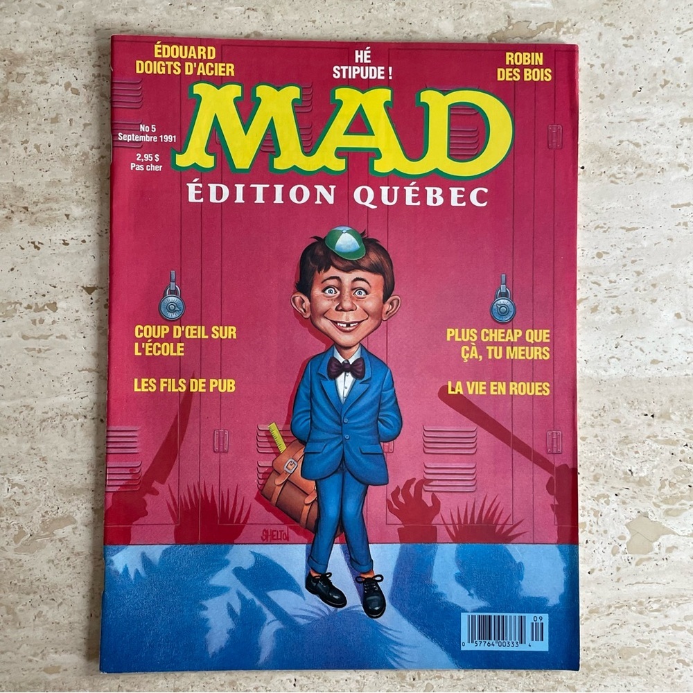 MAD Magazine #5 September 1991, Quebec Edition. Mad Magazine in French.